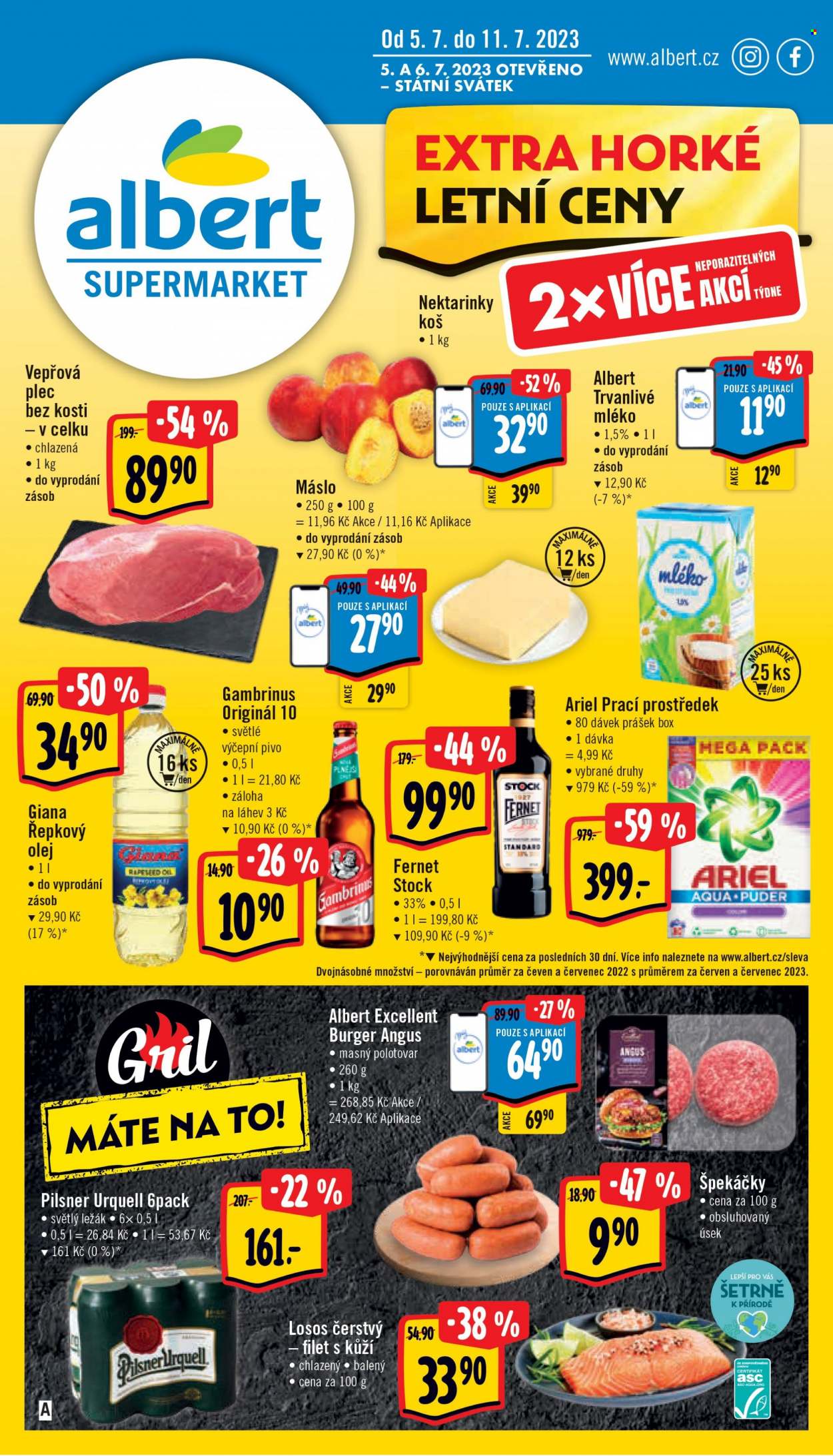 Leták Albert Supermarket - 5.7.2023 - 11.7.2023. Strana 1