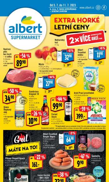 Leták Albert Supermarket - 5.7.2023 - 11.7.2023.
