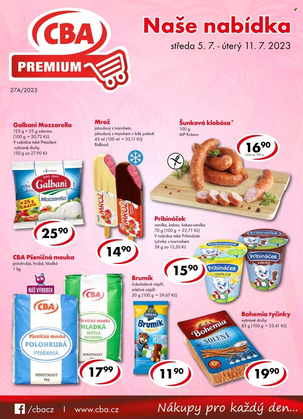 Leták CBA Premium - 5.7.2023 - 11.7.2023. Strana 1