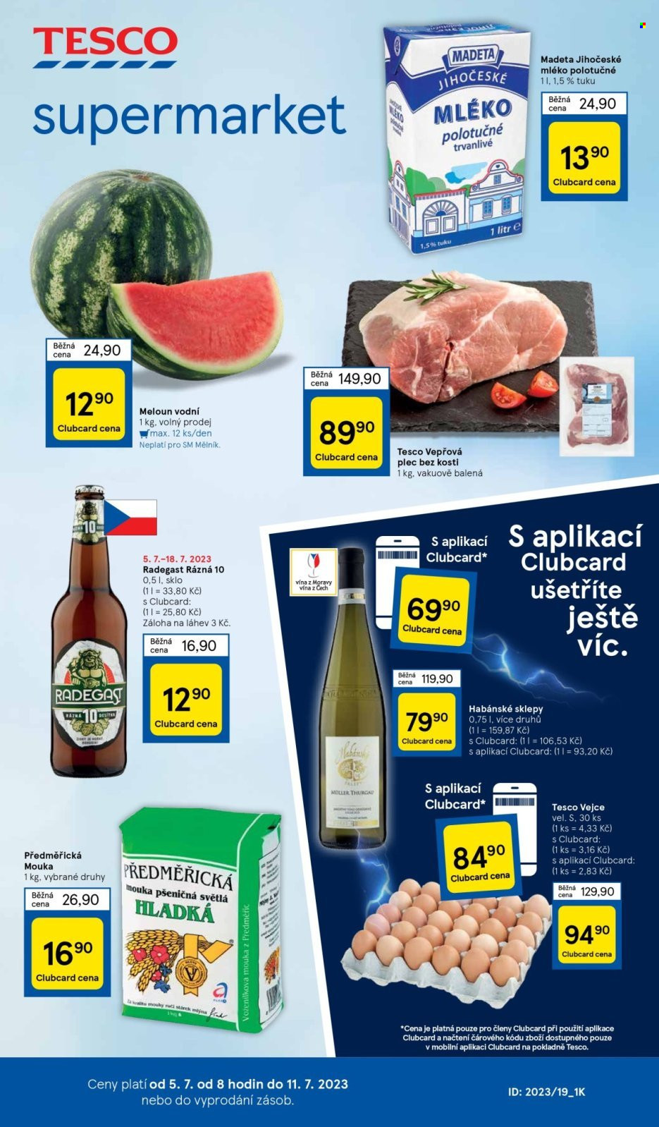 Leták TESCO supermarket - 5.7.2023 - 11.7.2023. Strana 1