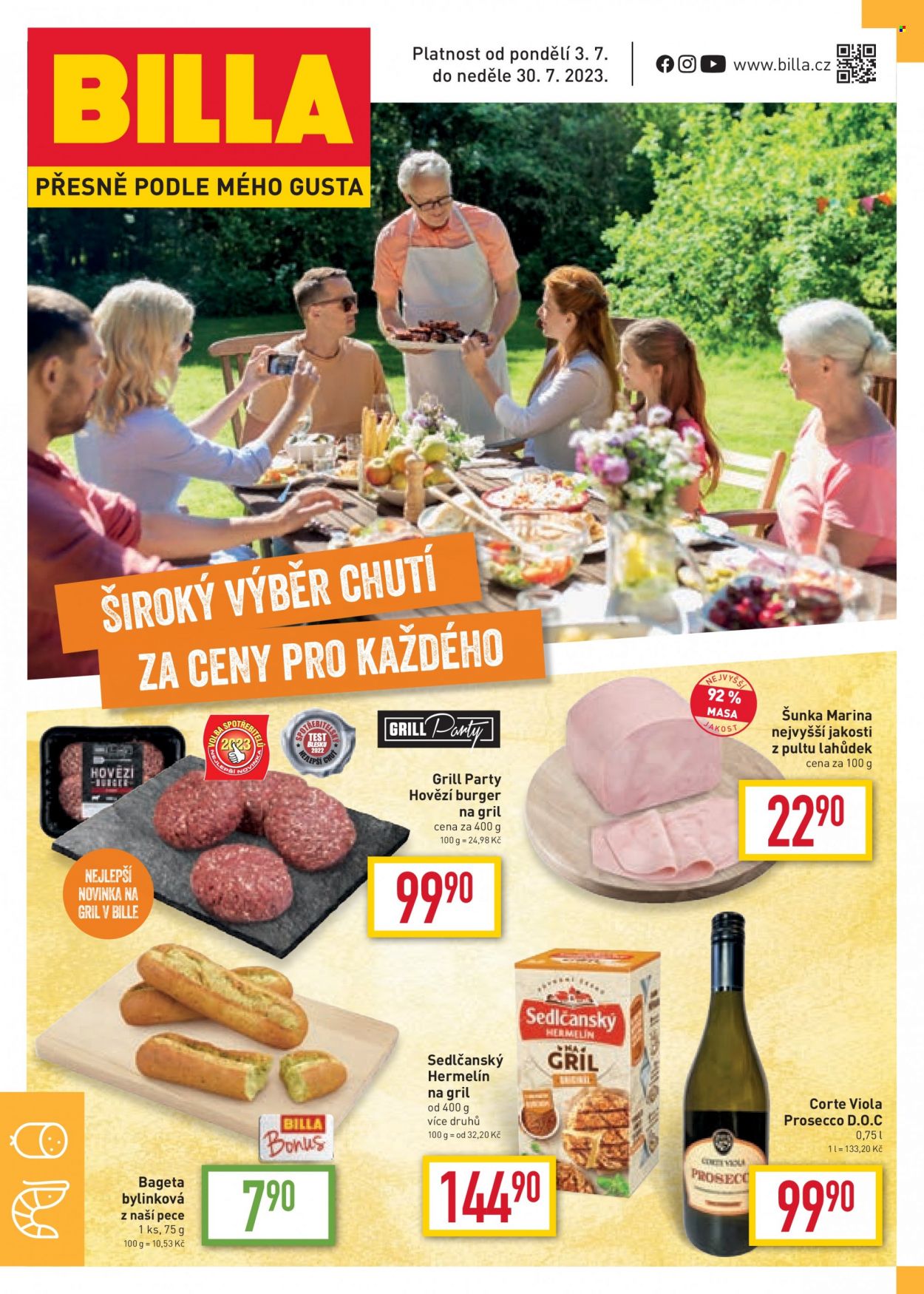 Leták BILLA - 3.7.2023 - 30.7.2023. Strana 1