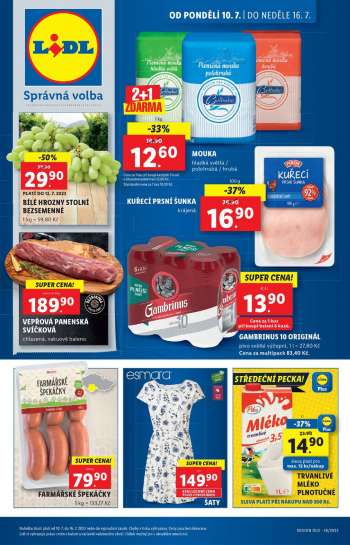 Leták Lidl - 10.7.2023 - 16.7.2023.
