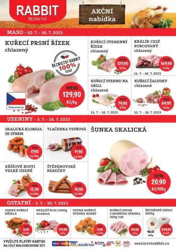 Leták RABBIT řeznictví - 10.7.2023 - 16.7.2023.