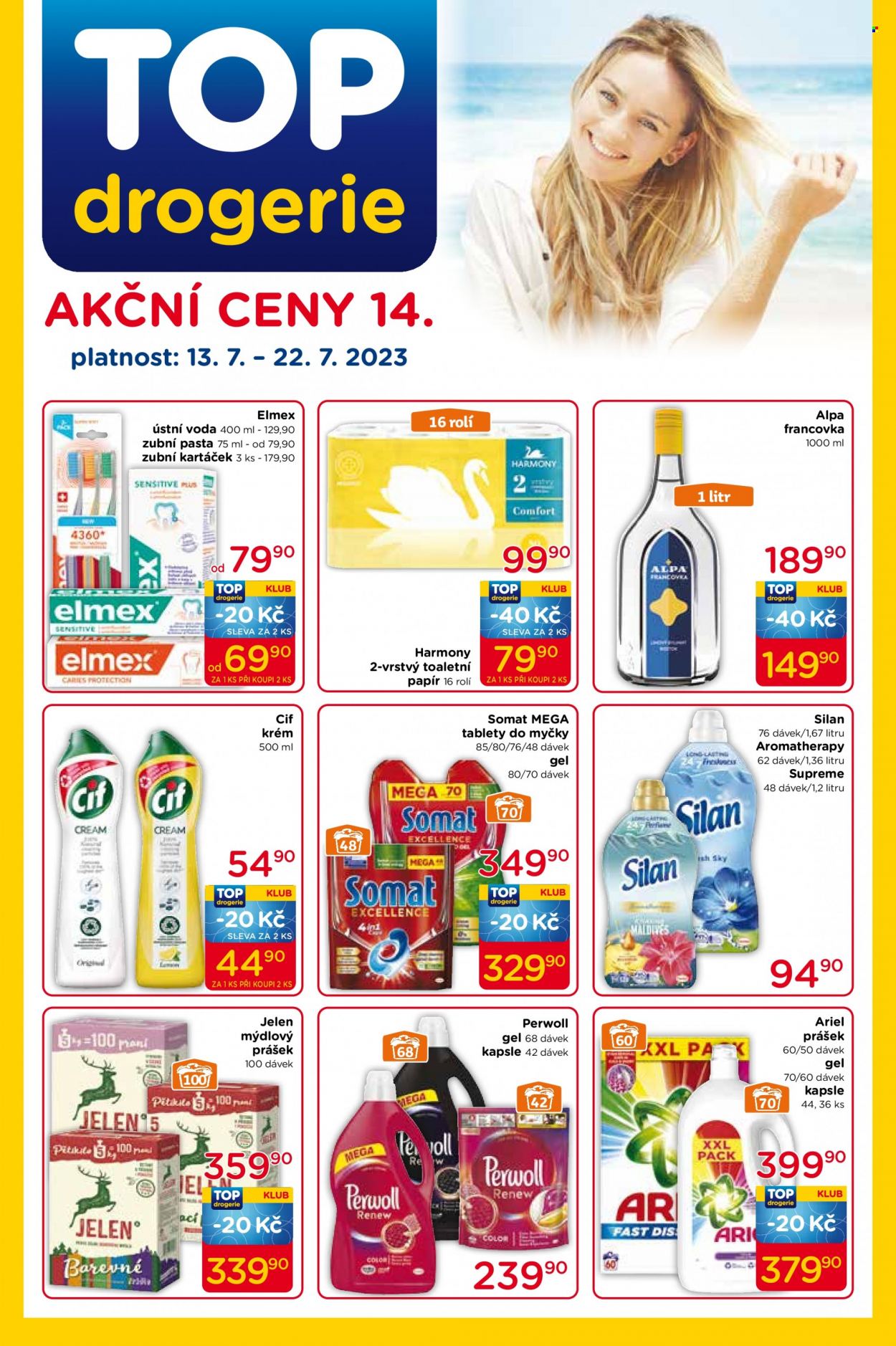 Leták TOP drogerie - 13.7.2023 - 22.7.2023. Strana 1