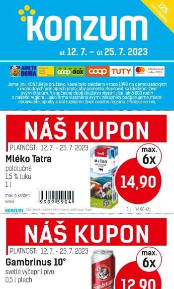 Leták Konzum - 12.7.2023 - 25.7.2023.
