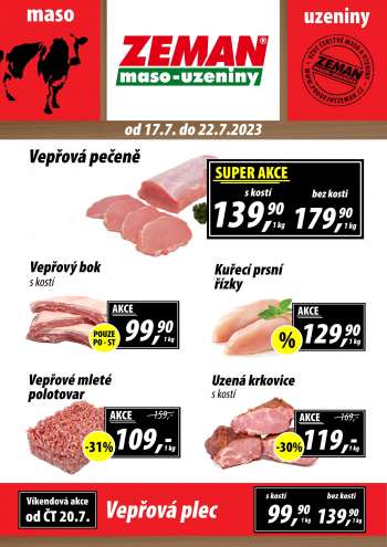 Leták ZEMAN maso-uzeniny - 17.7.2023 - 22.7.2023.