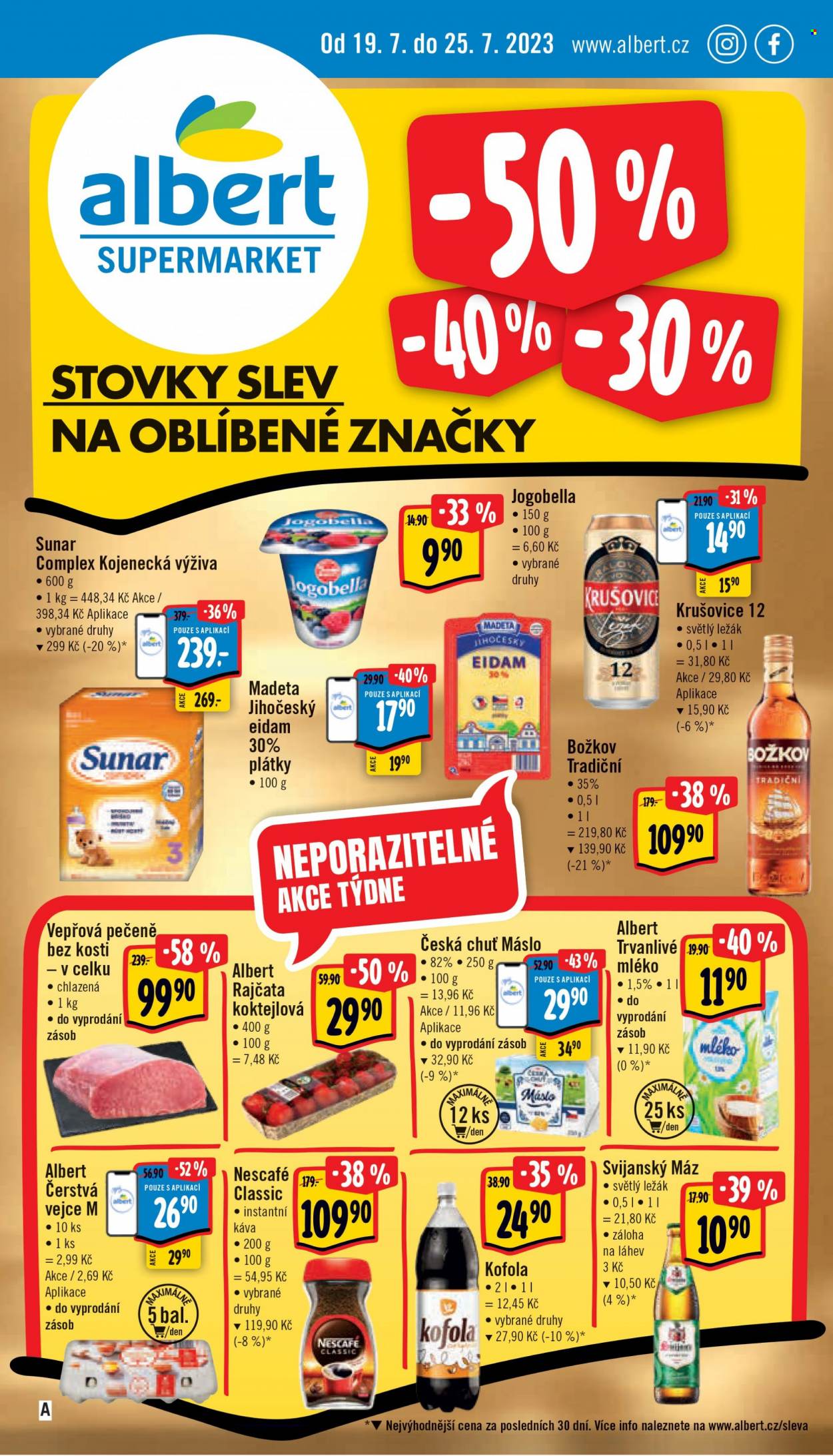 Leták Albert Supermarket - 19.7.2023 - 25.7.2023. Strana 1