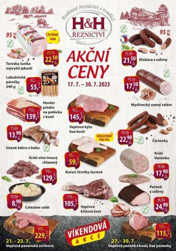Leták Řeznictví H&H - 17.7.2023 - 30.7.2023.