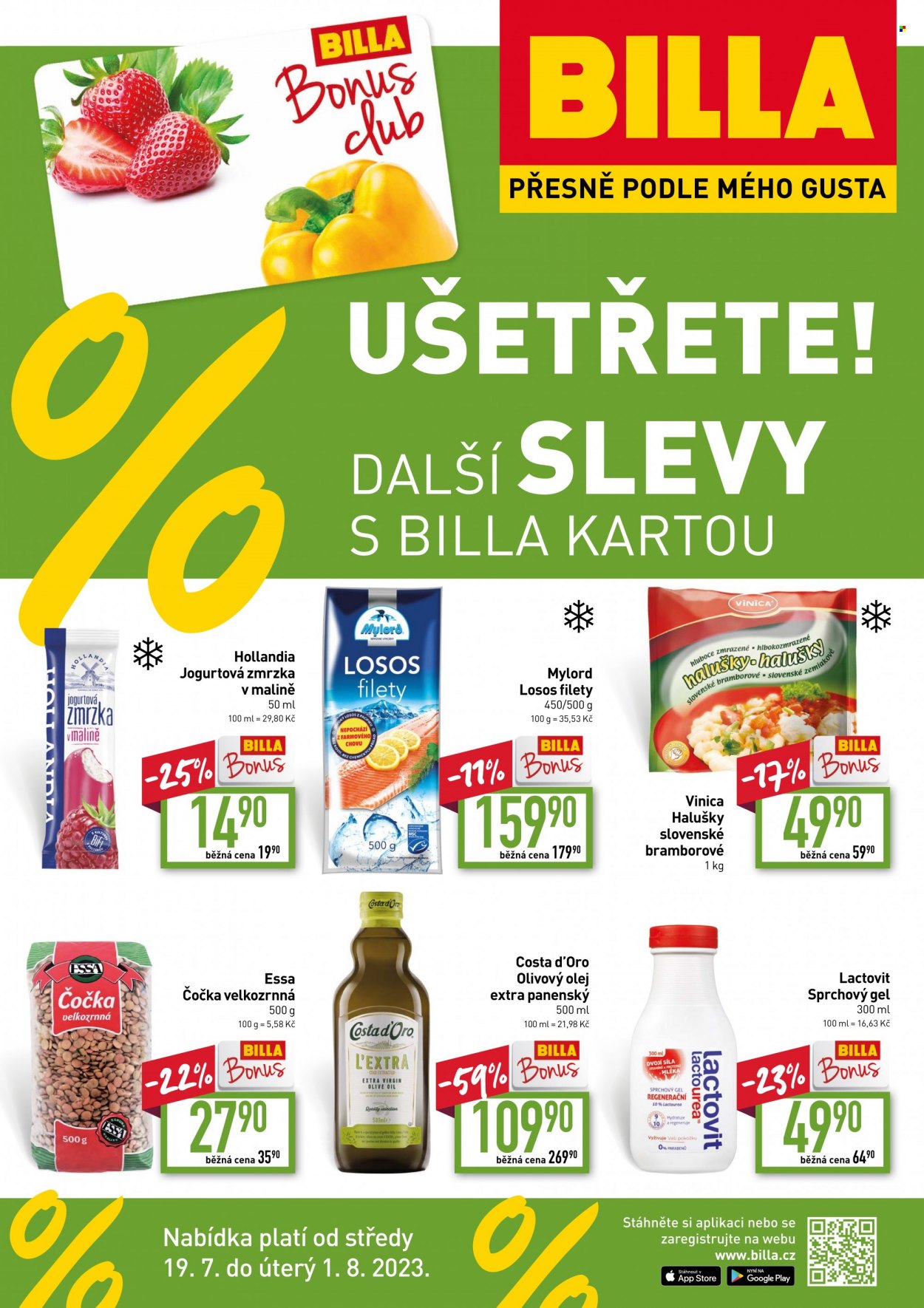 Leták BILLA - 19.7.2023 - 1.8.2023. Strana 1