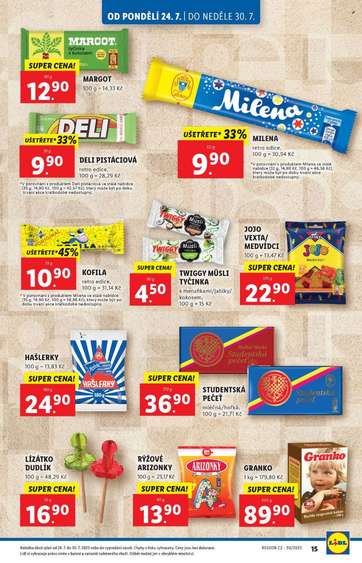 Leták Lidl - 24.7.2023 - 30.7.2023. Strana 15