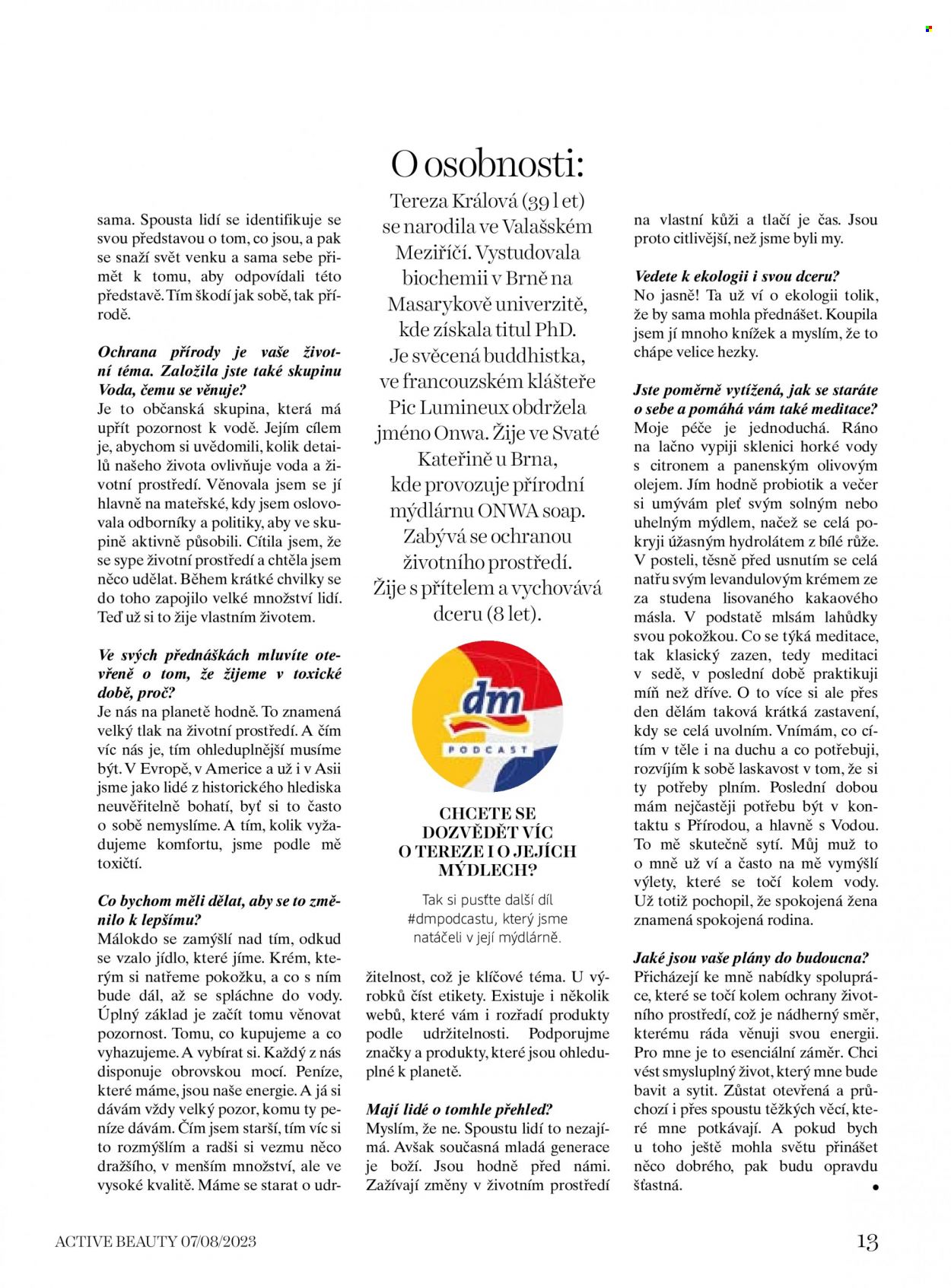 Leták dm drogerie - 1.7.2023 - 31.8.2023. Strana 13
