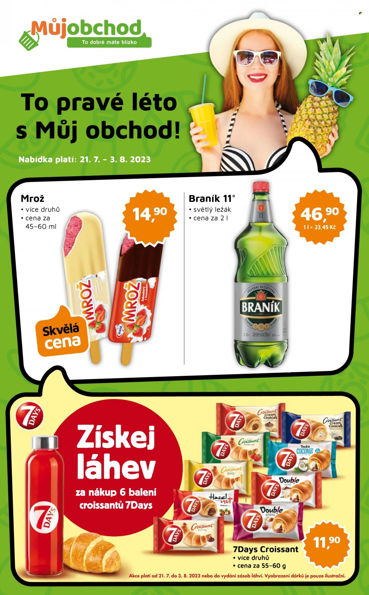 Leták Můj obchod - 21.7.2023 - 3.8.2023. Strana 1