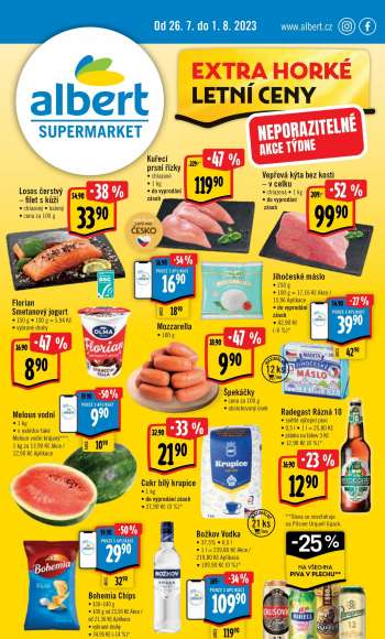 Leták Albert Supermarket - 26.7.2023 - 1.8.2023.