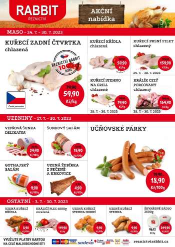 Leták RABBIT řeznictví - 24.7.2023 - 30.7.2023.