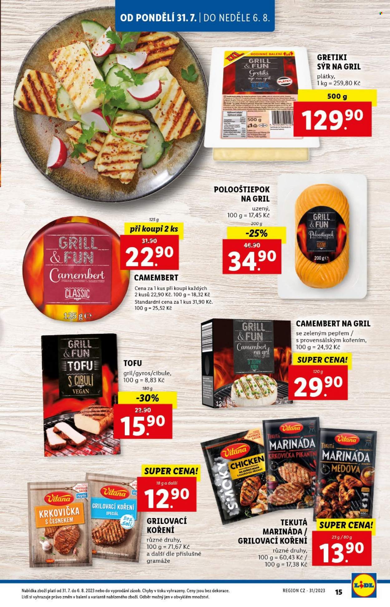 Leták Lidl - 31.7.2023 - 6.8.2023. Strana 15