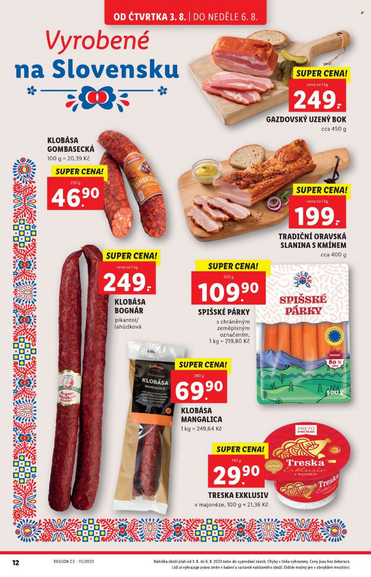 Leták Lidl - 3.8.2023 - 6.8.2023. Strana 12