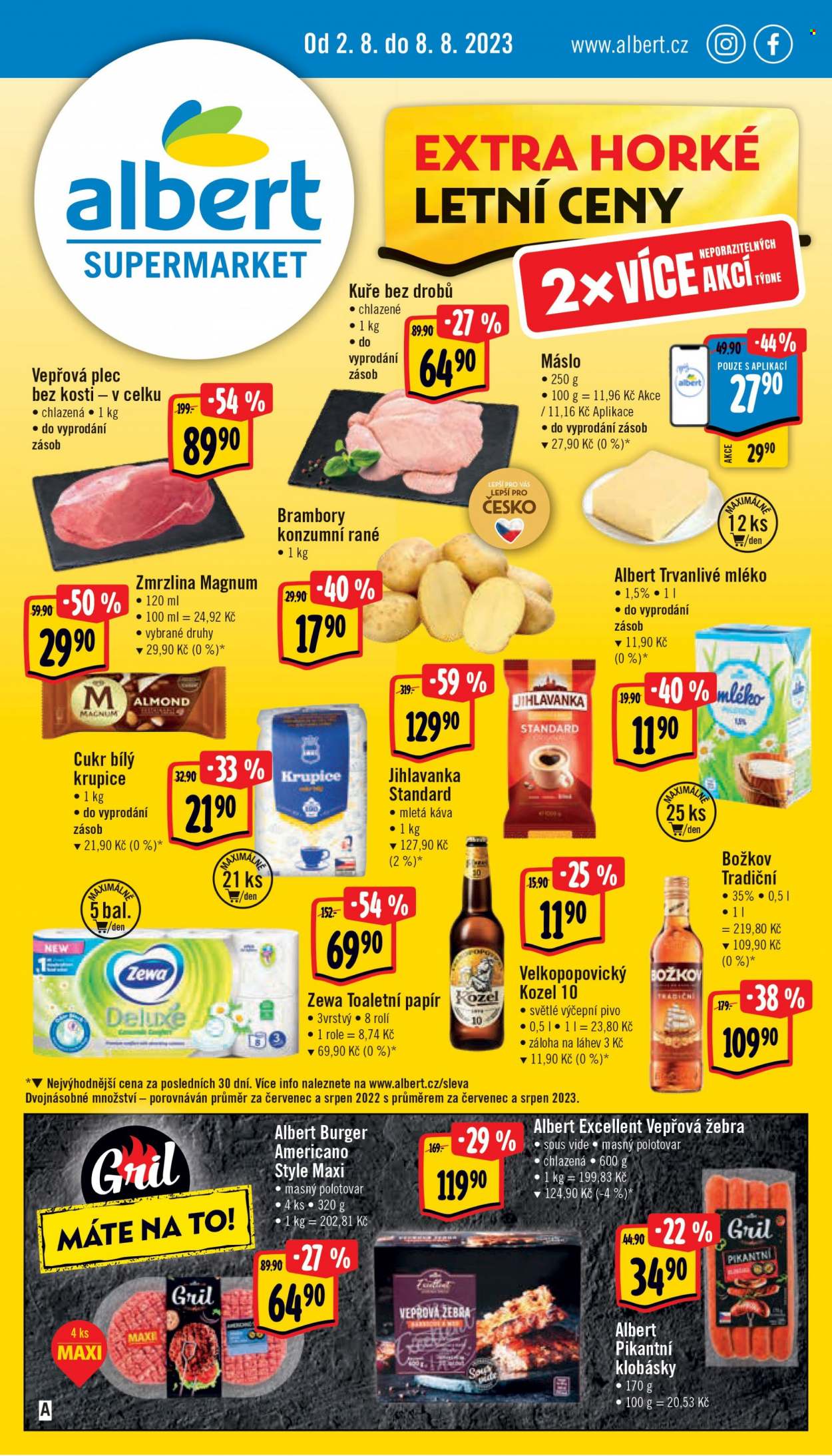 Leták Albert Supermarket - 2.8.2023 - 8.8.2023. Strana 1