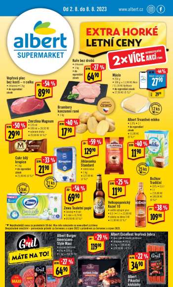 Leták Albert Supermarket - 2.8.2023 - 8.8.2023.