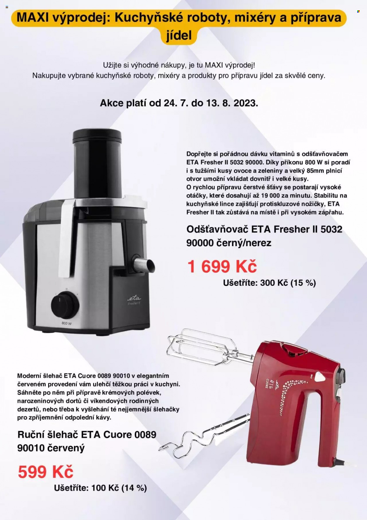 Leták DATART - 28.7.2023 - 13.8.2023. Strana 3