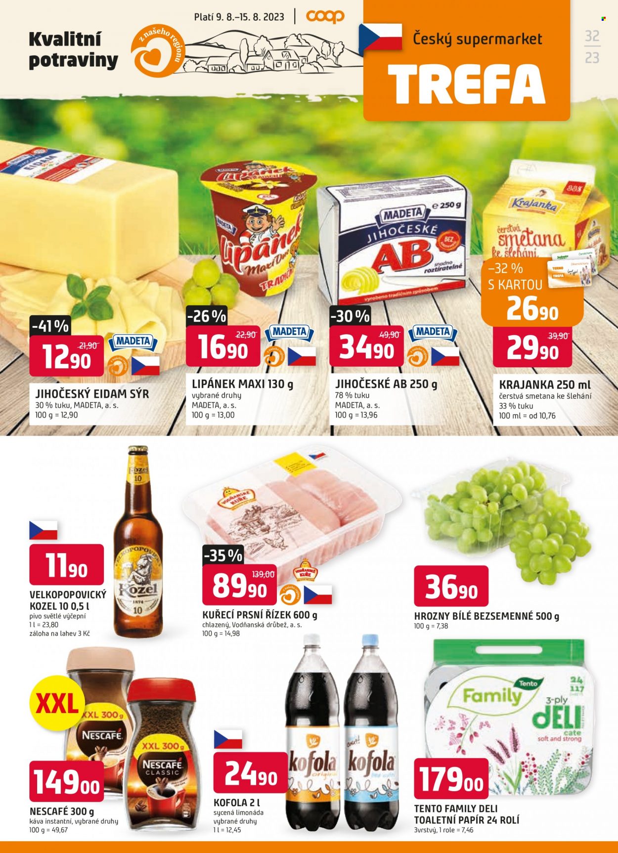 Leták TREFA coop - 9.8.2023 - 15.8.2023. Strana 1