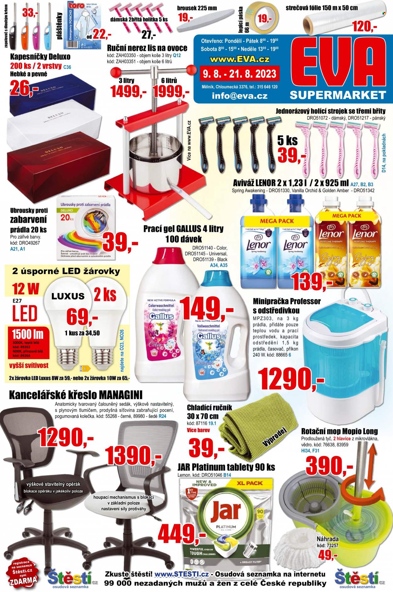 Leták EVA supermarket - 9.8.2023 - 21.8.2023. Strana 1
