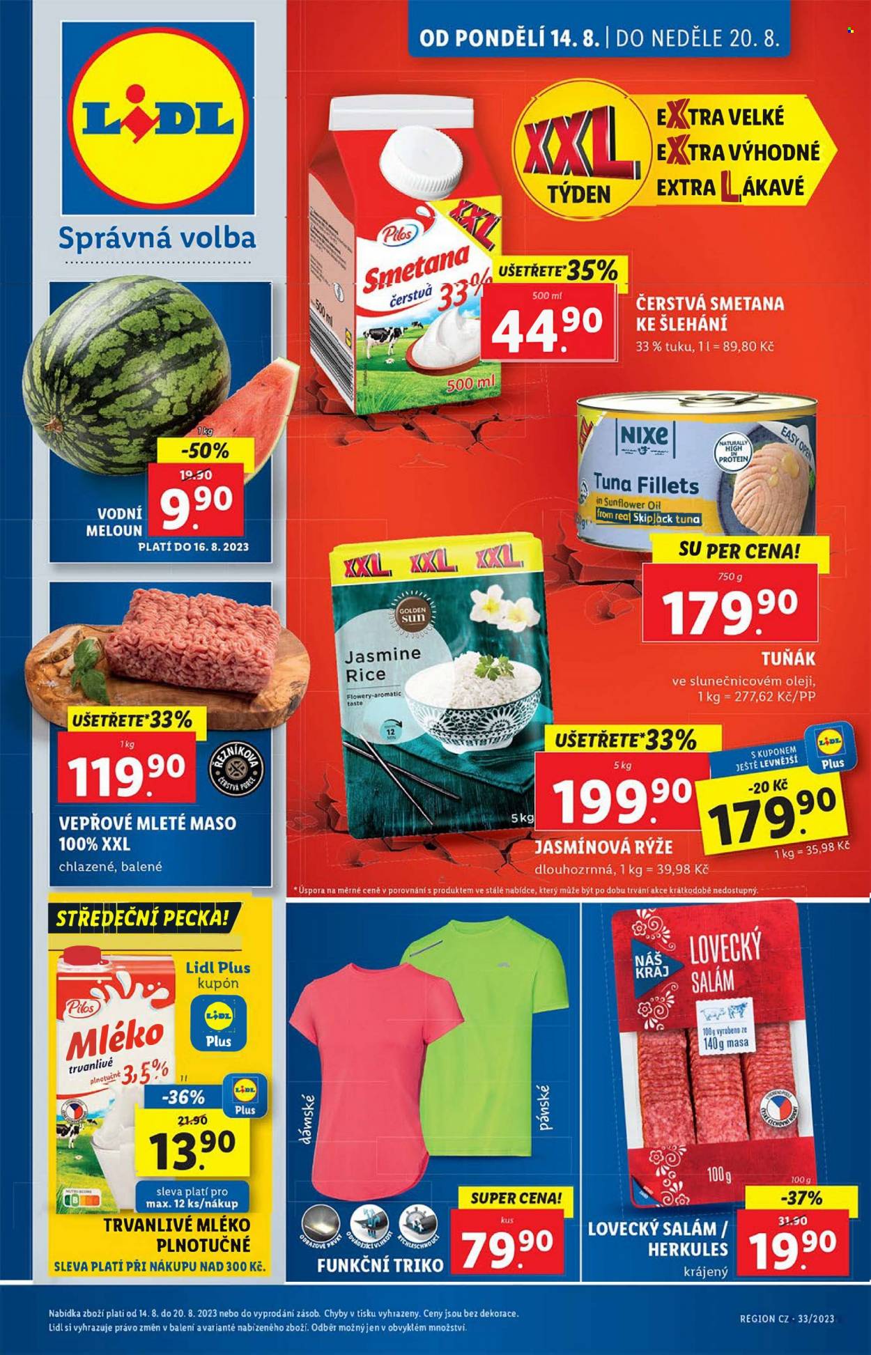 Leták Lidl - 14.8.2023 - 20.8.2023. Strana 1