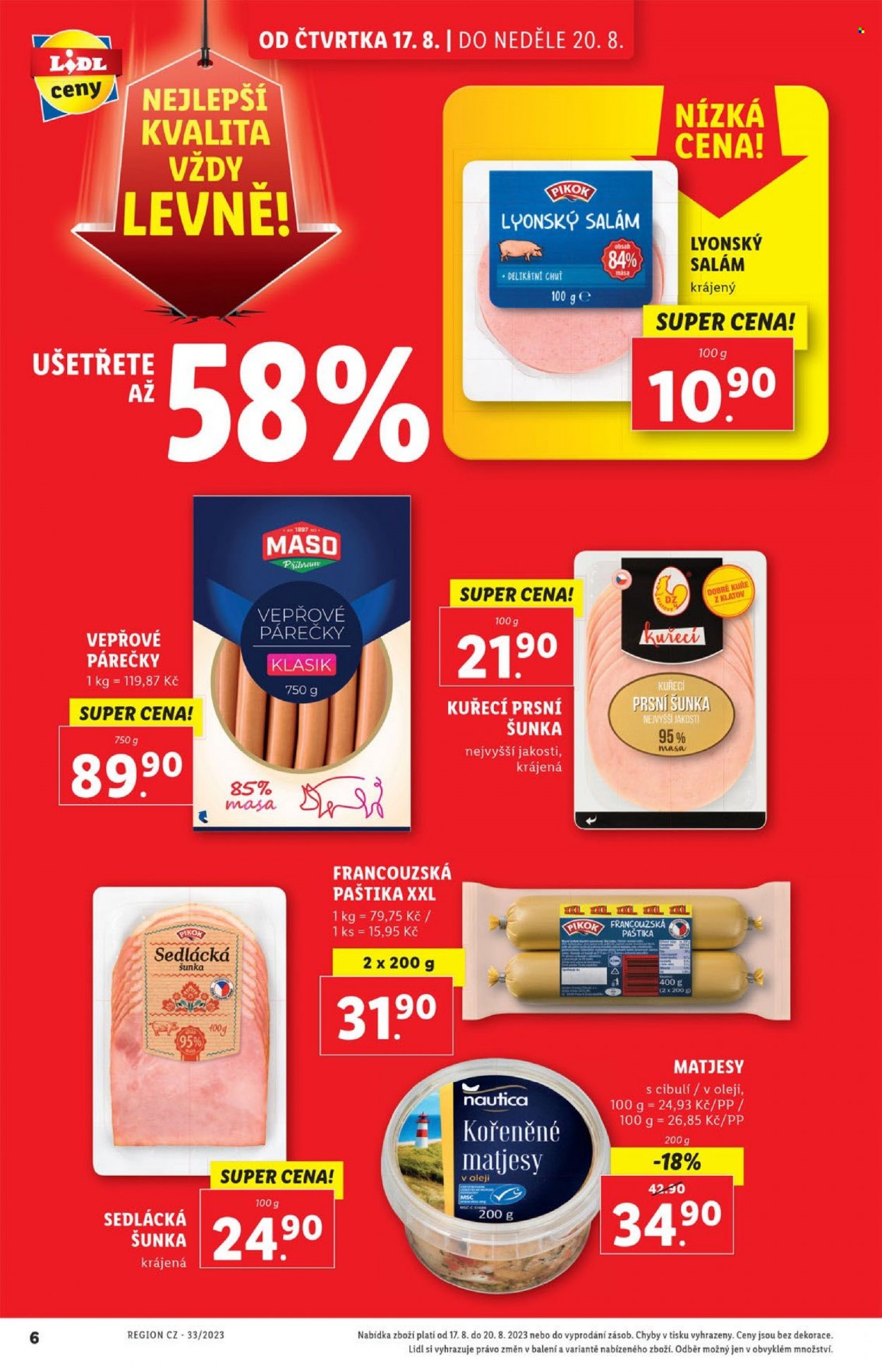 Leták Lidl - 17.8.2023 - 20.8.2023. Strana 6