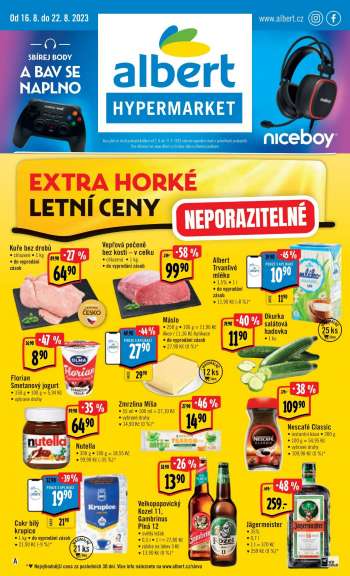 Leták Albert Hypermarket - 16.8.2023 - 22.8.2023.