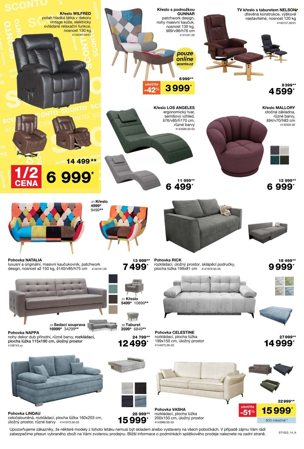 Leták SCONTO NÁBYTEK - 9.8.2023 - 29.8.2023. Strana 14