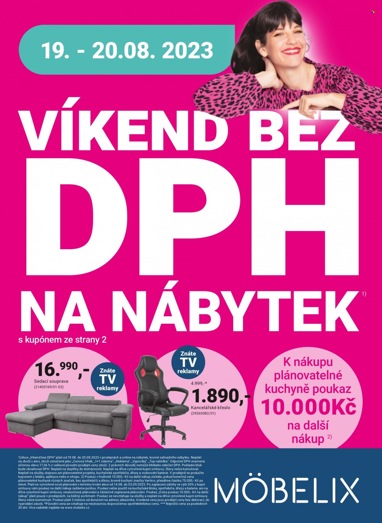 Leták MÖBELIX - 14.8.2023 - 3.9.2023. Strana 1