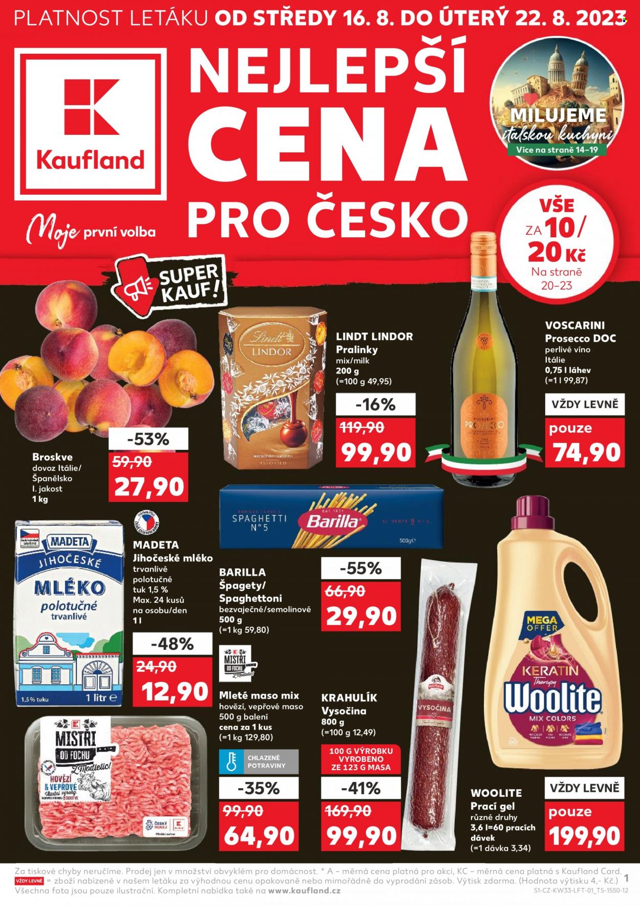 Leták Kaufland - 16.8.2023 - 22.8.2023. Strana 1