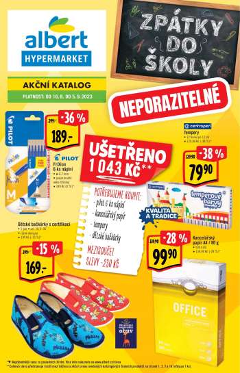 Leták Albert Hypermarket - 16.8.2023 - 5.9.2023.