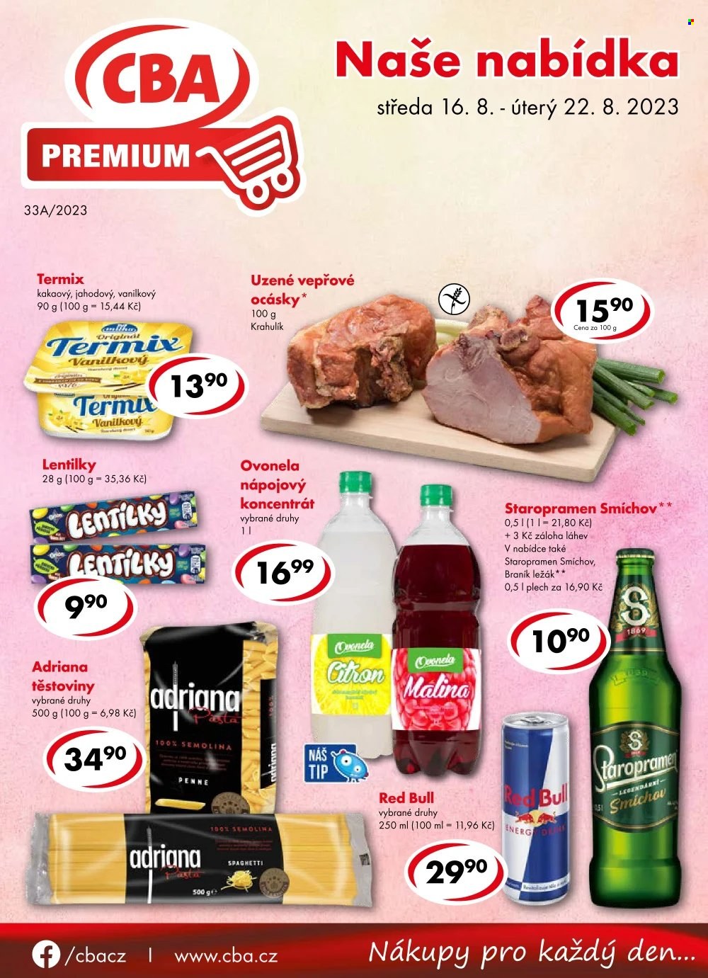 Leták CBA Premium - 16.8.2023 - 22.8.2023. Strana 1