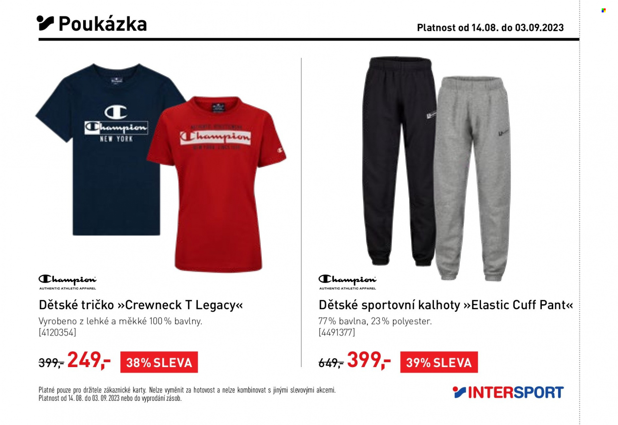 Leták INTERSPORT - 14.8.2023 - 3.9.2023. Strana 6