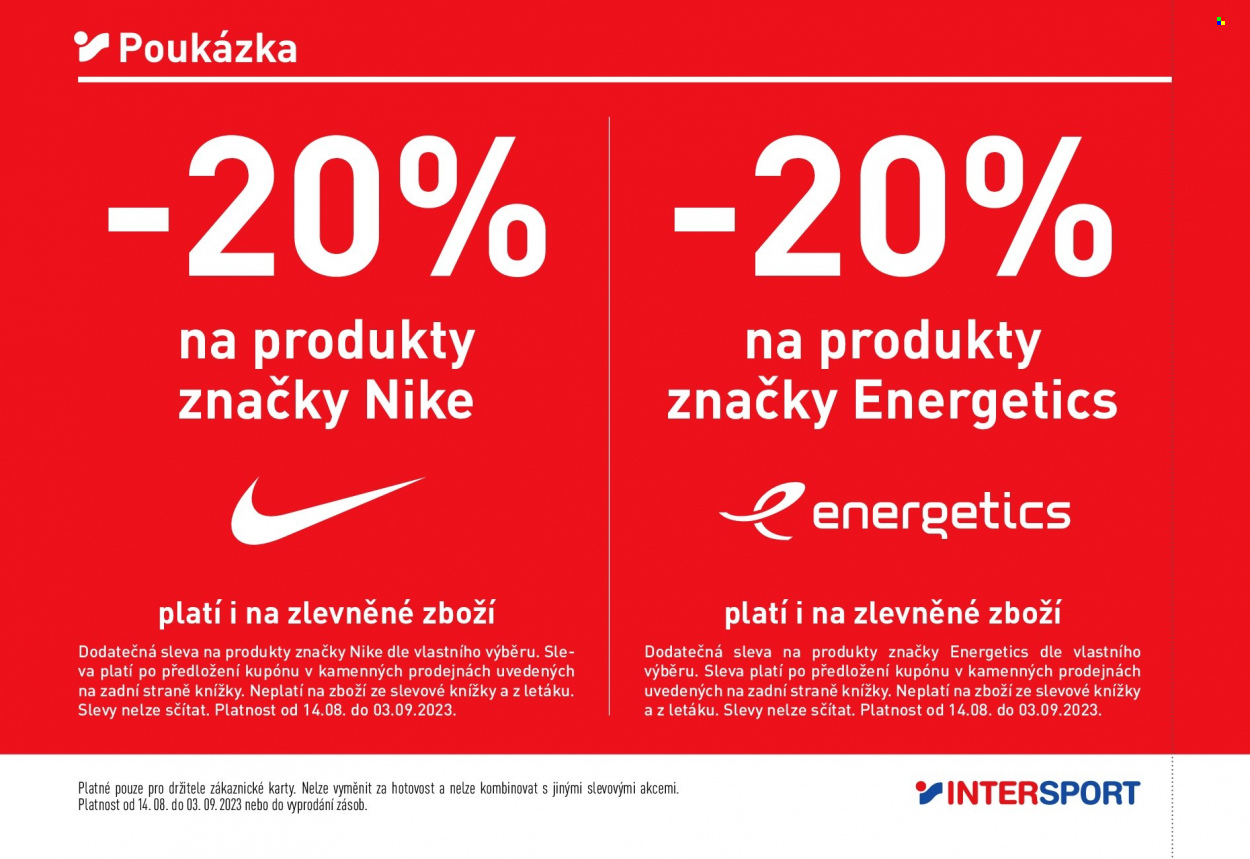 Leták INTERSPORT - 14.8.2023 - 3.9.2023. Strana 14