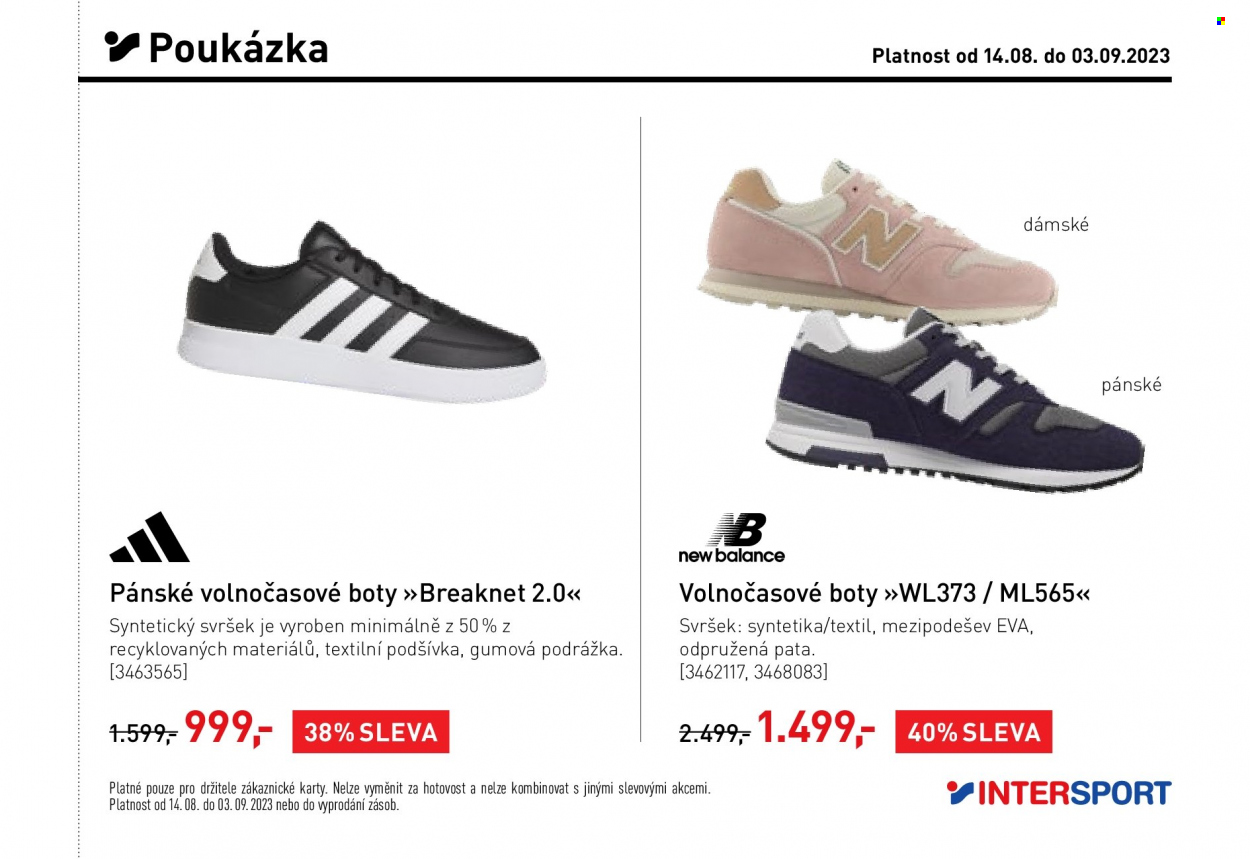 Leták INTERSPORT - 14.8.2023 - 3.9.2023. Strana 19