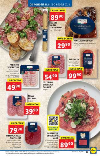 thumbnail - Italiamo PROSCIUTTO CRUDO italská šunka sušená vzduchem , cca 1,2 kg