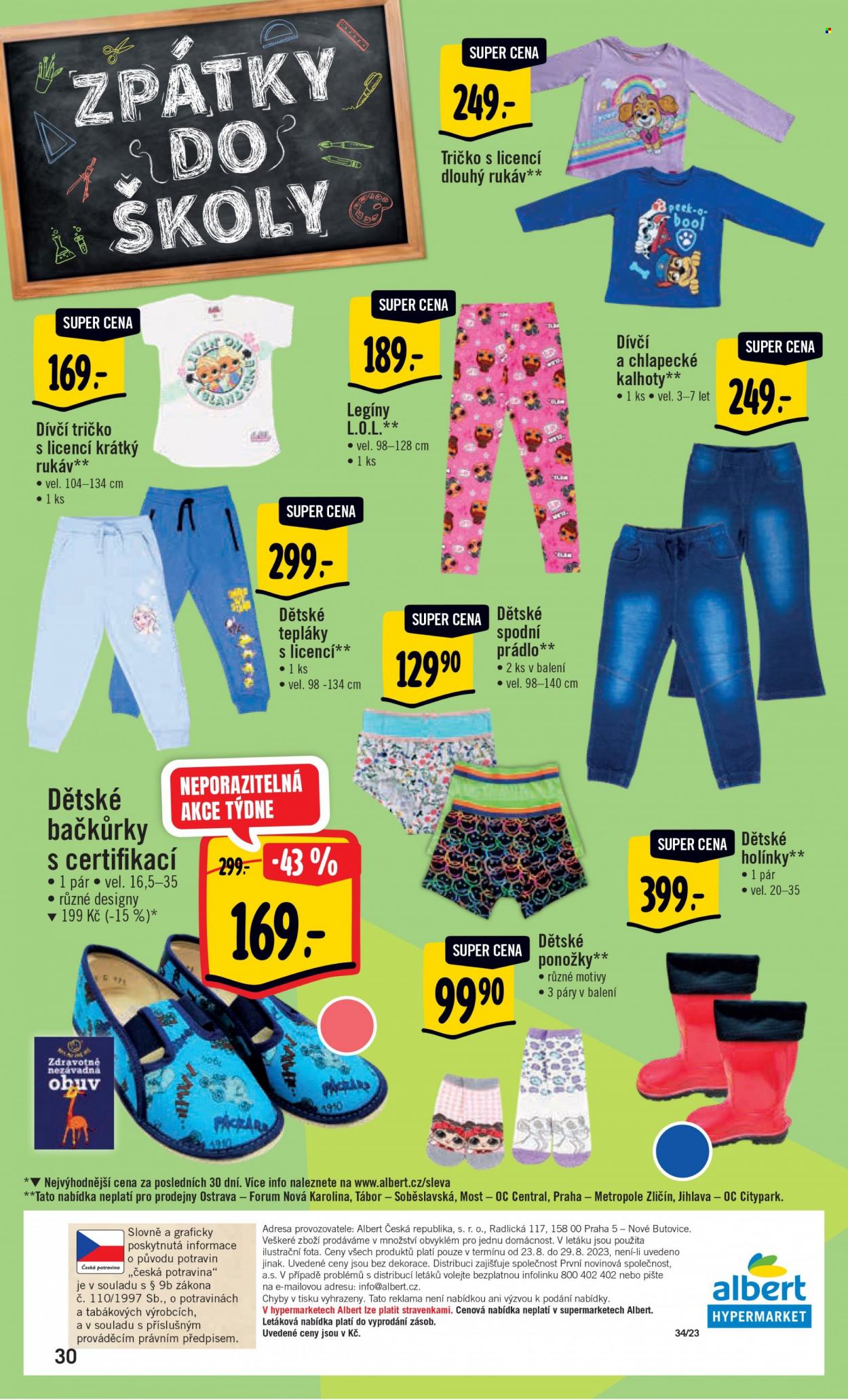 Leták Albert Hypermarket - 23.8.2023 - 29.8.2023. Strana 30