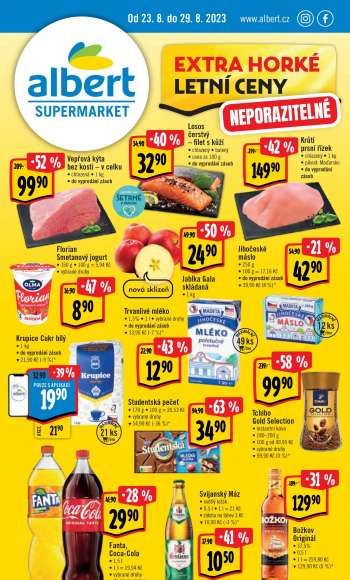 Leták Albert Supermarket - 23.8.2023 - 29.8.2023.