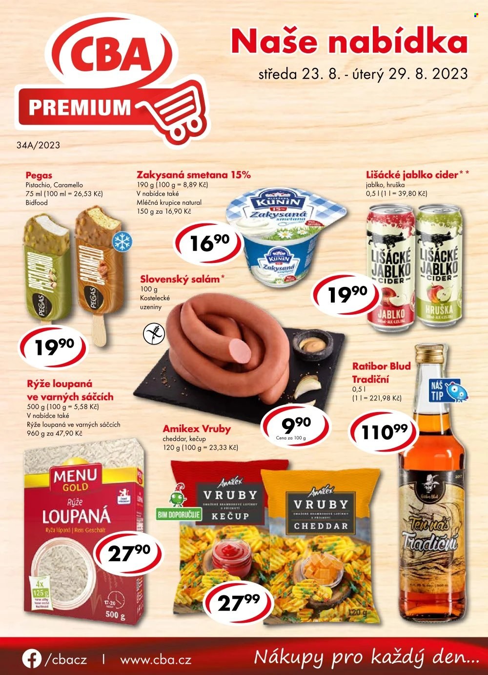 Leták CBA Premium - 23.8.2023 - 29.8.2023. Strana 1