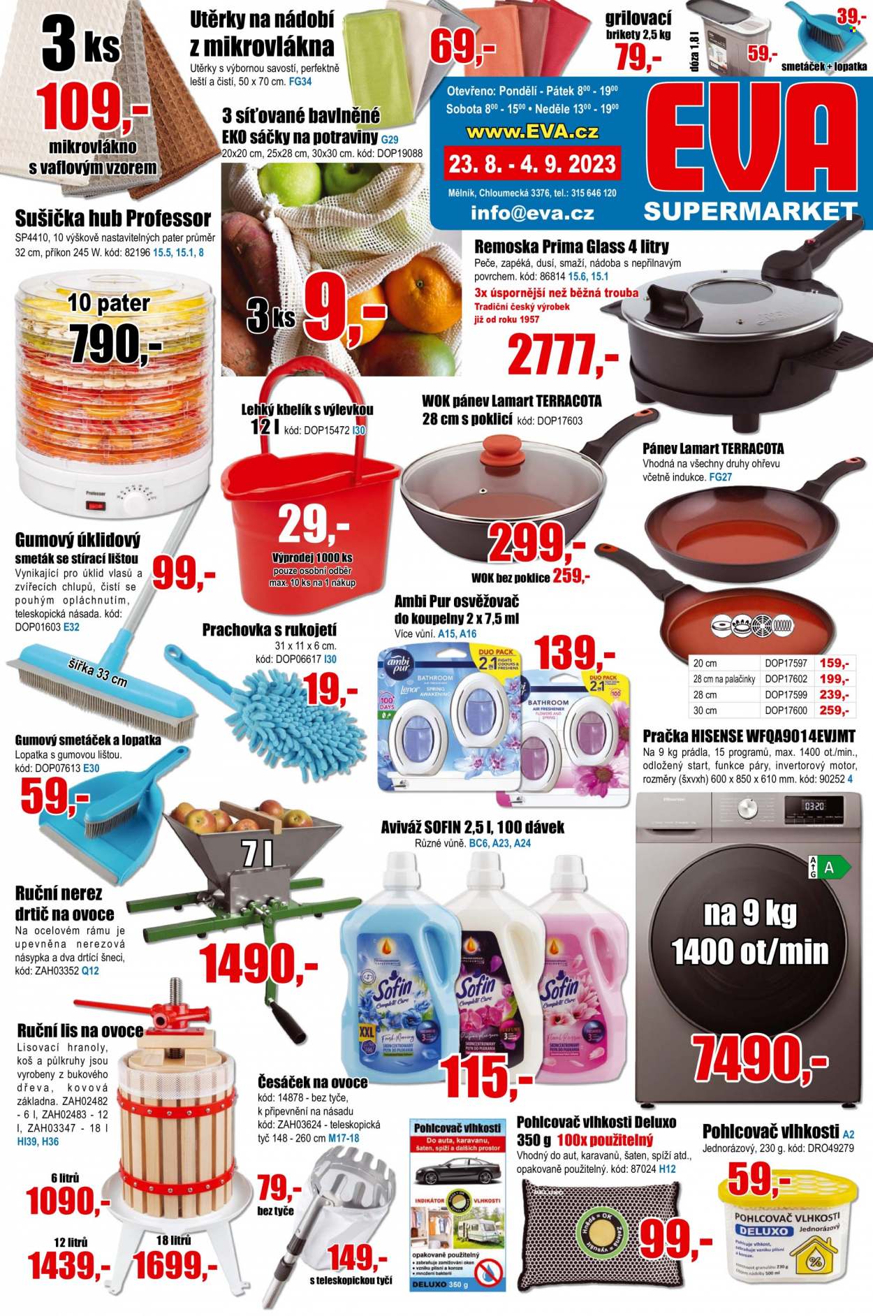 Leták EVA supermarket - 23.8.2023 - 4.9.2023. Strana 1