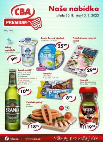 Leták CBA Premium - 30.8.2023 - 5.9.2023.