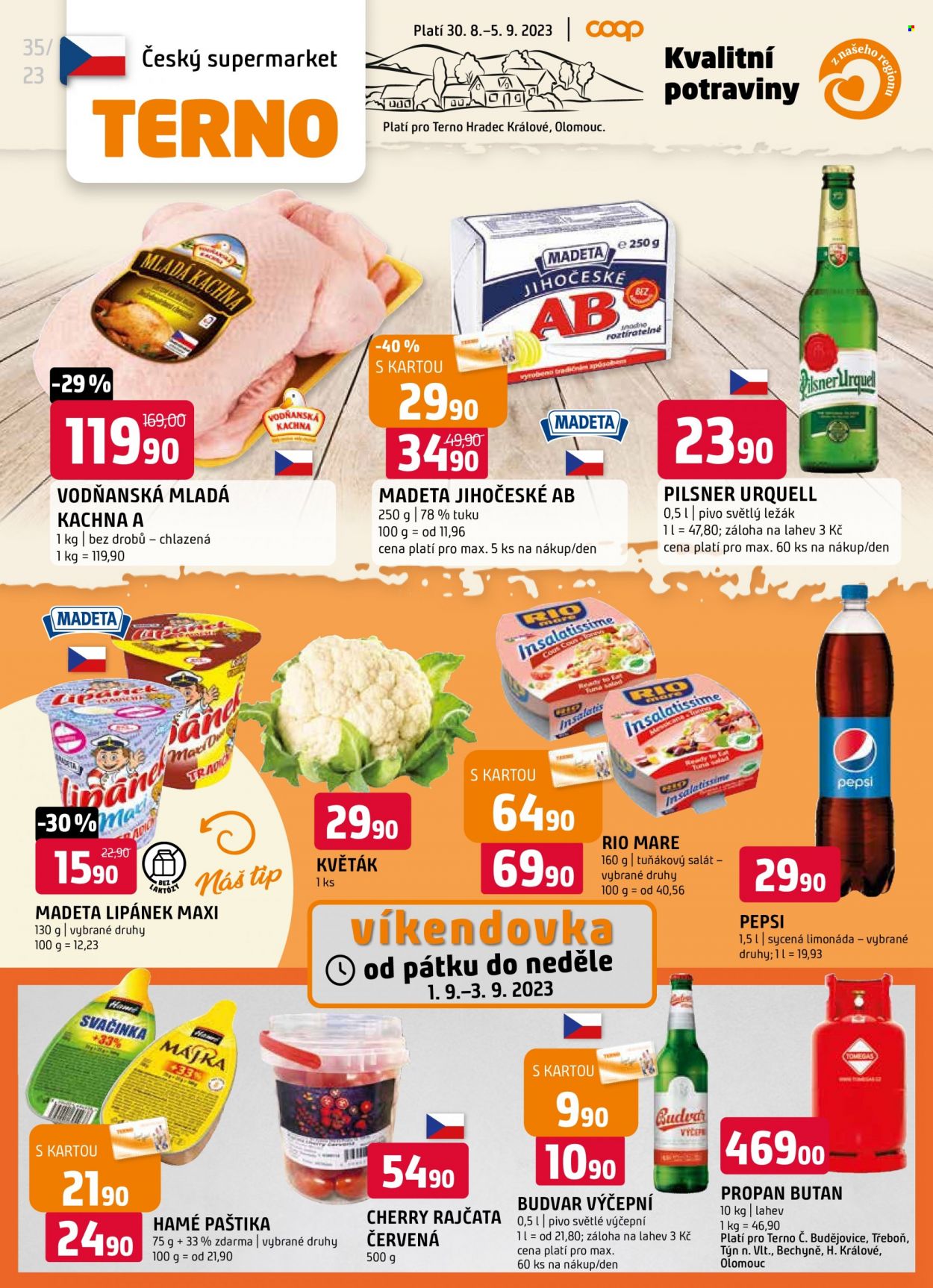 Leták coop TERNO - 30.8.2023 - 5.9.2023. Strana 1