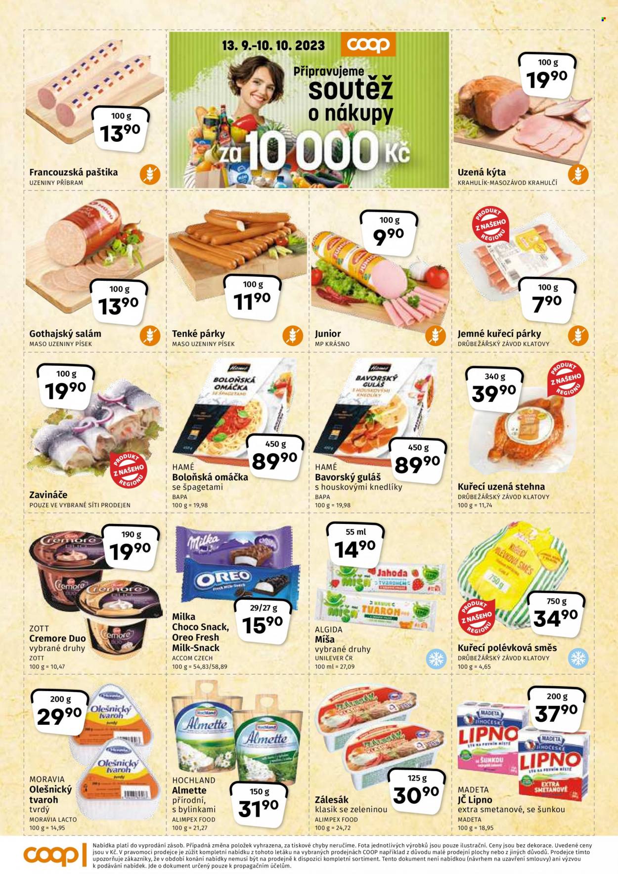 Leták coop JEDNOTA - 30.8.2023 - 12.9.2023. Strana 2