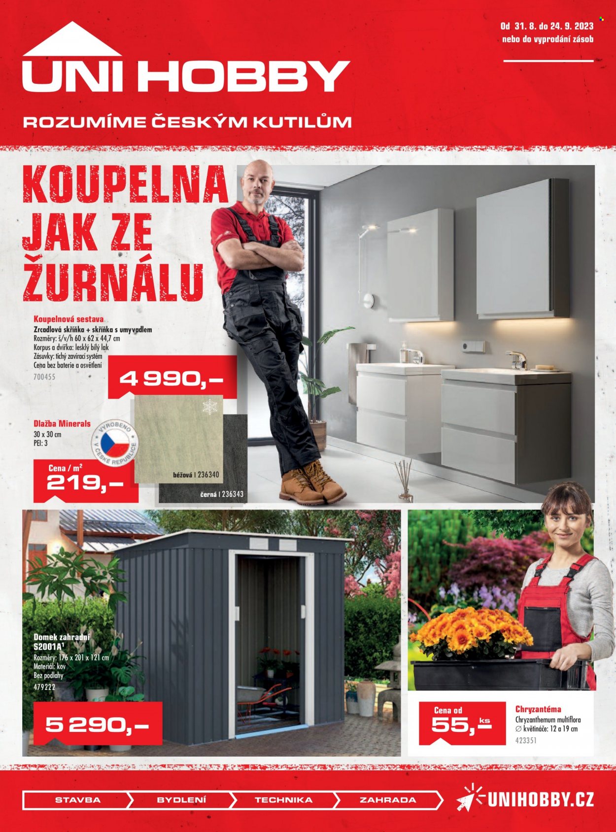 Leták UNI HOBBY - 31.8.2023 - 24.9.2023. Strana 1