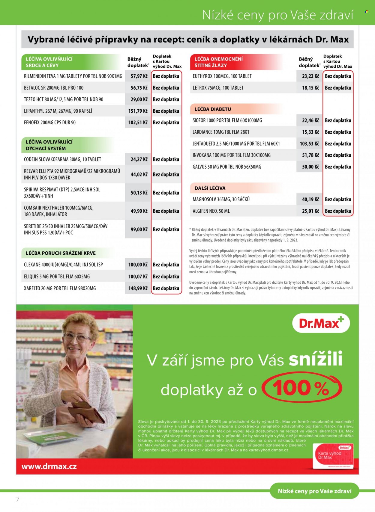 Leták Dr. Max - 1.9.2023 - 30.9.2023. Strana 7