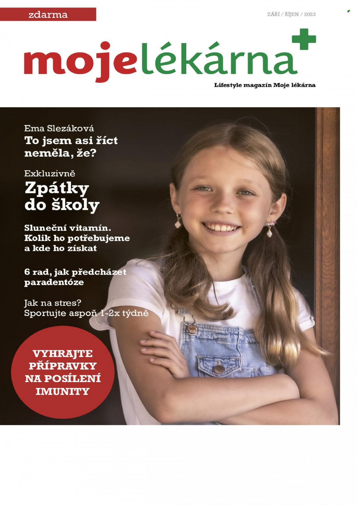 Leták mojelekarna.cz - 1.9.2023 - 31.10.2023. Strana 1