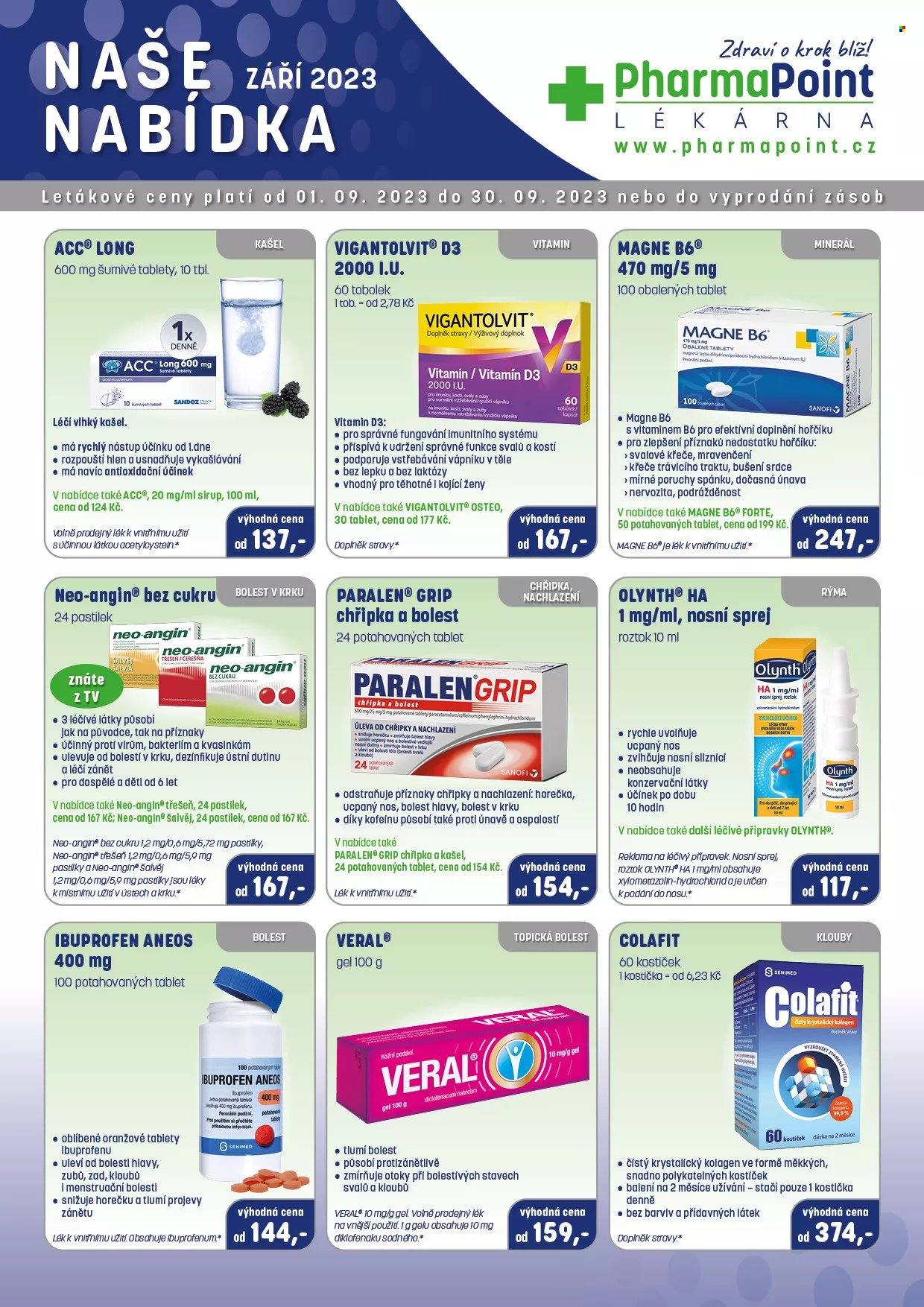 Leták PharmaPoint - 1.9.2023 - 30.9.2023. Strana 1