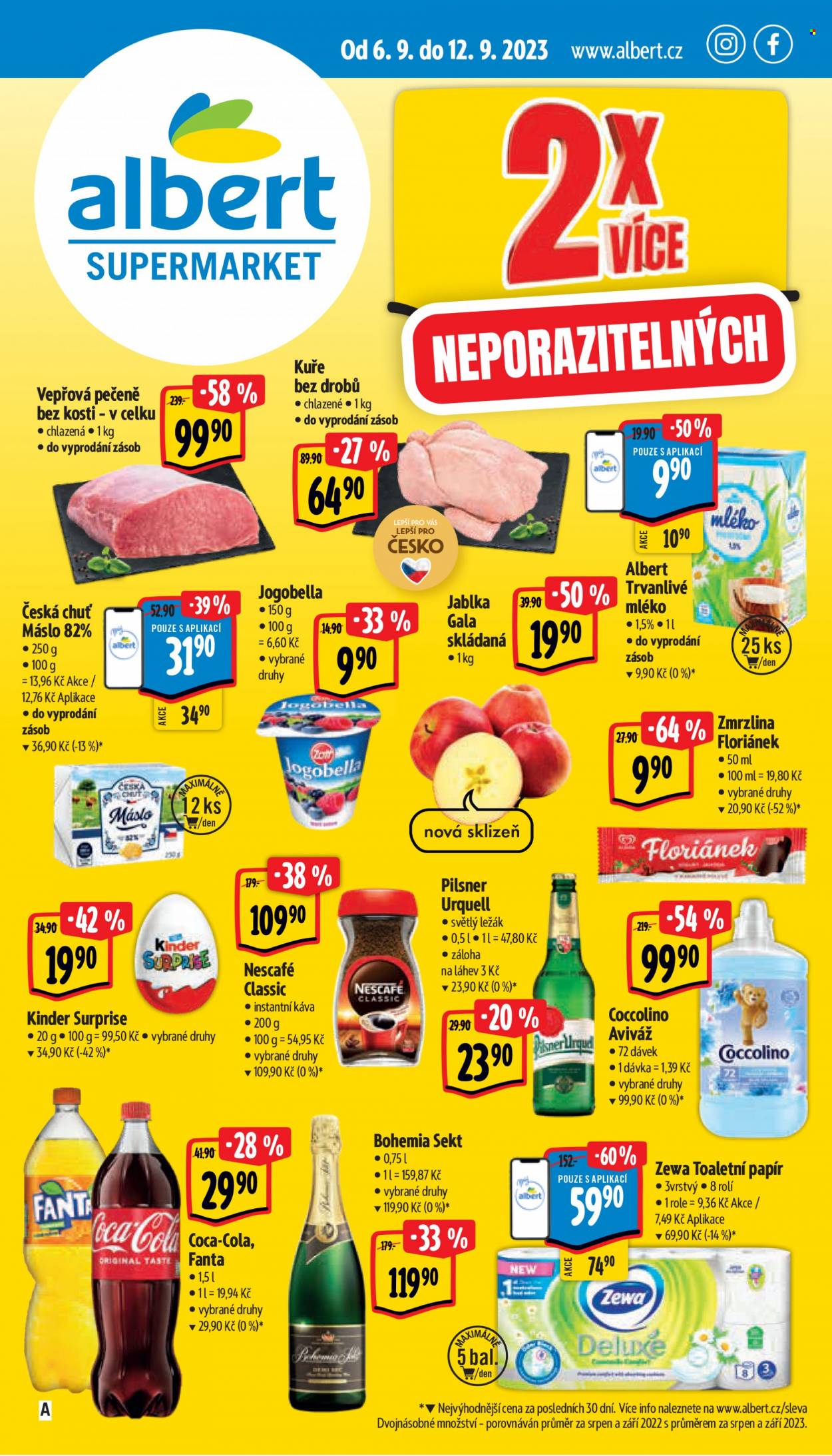 Leták Albert Supermarket - 6.9.2023 - 12.9.2023. Strana 1