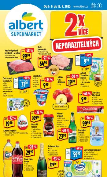 Leták Albert Supermarket - 6.9.2023 - 12.9.2023.